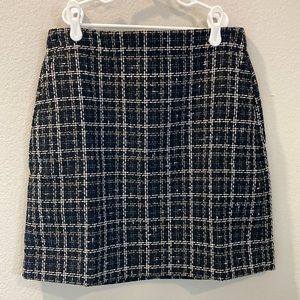 LOFT Shimmer Tweed Pocket Skirt, Size 2 Regular
